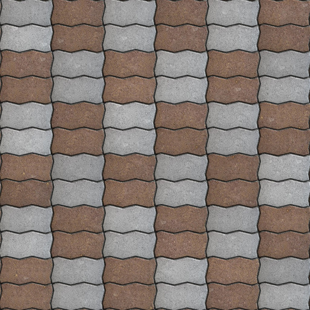 Seamless Texture of Pavement as Wavy Parallelogram. - Photo, Image