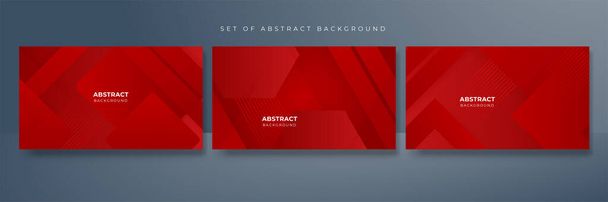 Fondo rojo abstracto para el diseño de presentaciones, banner de tecnología, portada de redes sociales - Vector, Imagen