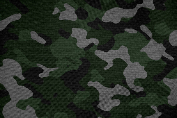 military camouflage pattern , hunting and paintball covering tarp , colorful weatherproof camouflage mesh , army camouflage textile background - Photo, Image