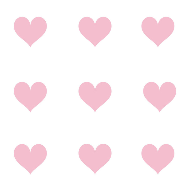 light pink hearts on white ground seamless pattern - Photo, Image