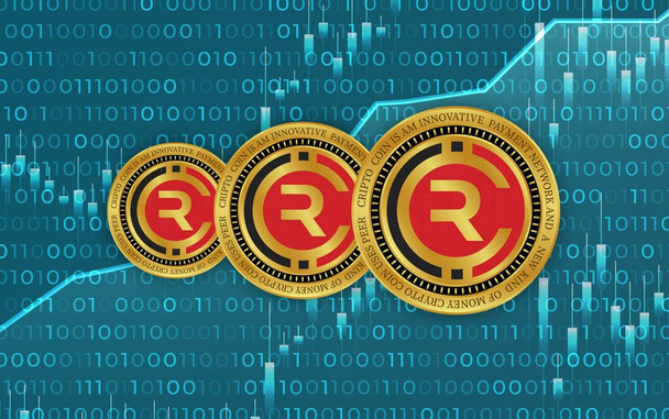 rubycoin-rby virtual currency images. 3d illustration. - Foto, Bild