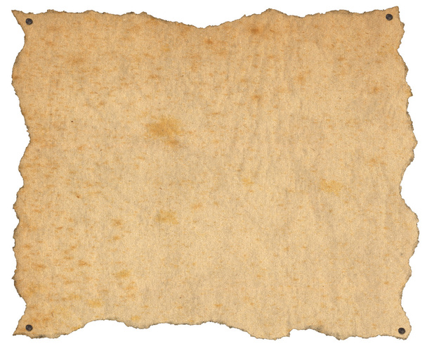 Stary brązowy papier z paznokciami - Zdjęcie, obraz