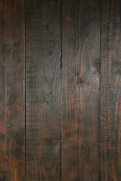 Texture of dark brown wooden surface as background, closeup - Foto, Imagen