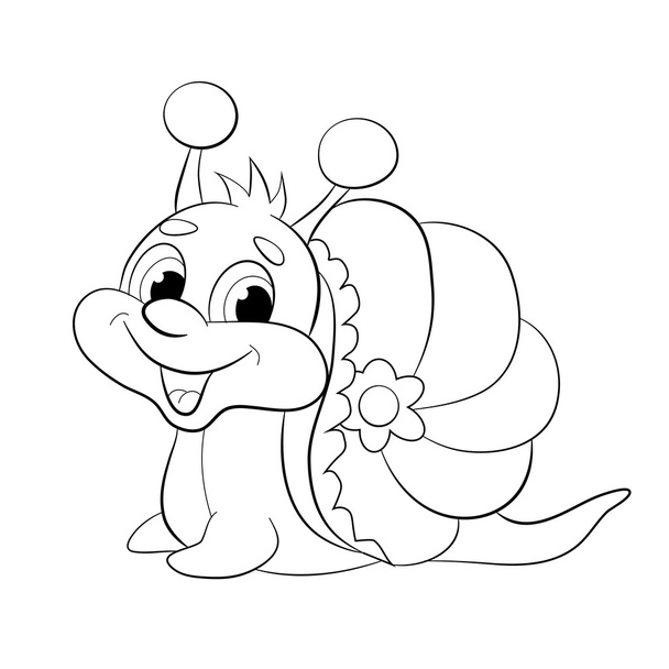 Cartoon funny snail. - Vector, Image