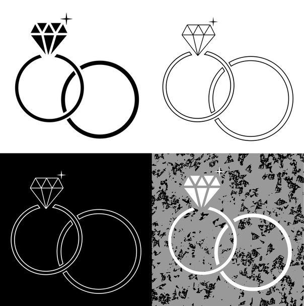 Svatební prsteny - Vektor, obrázek