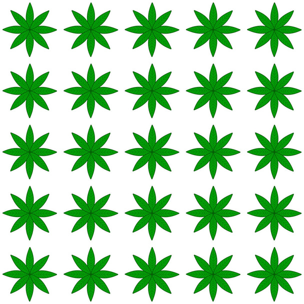 Cannabis hagy zökkenőmentes minta fehér háttér. illusztráció. - Fotó, kép