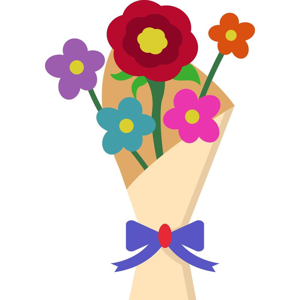 flores e folhas ícone vetor ilustração design gráfico - Vetor, Imagem