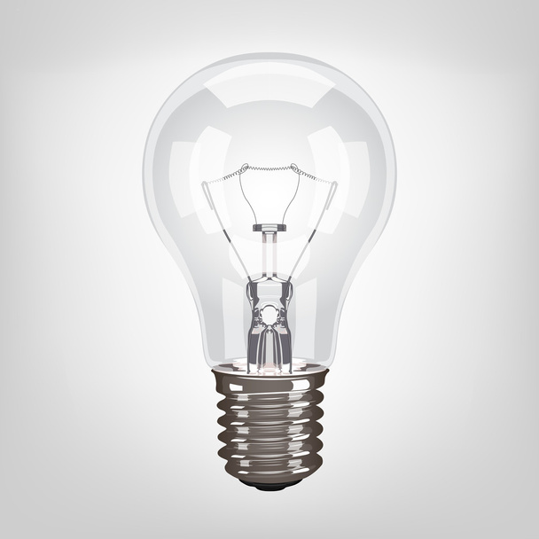 Lamp light bulb realistic - Vector, Image