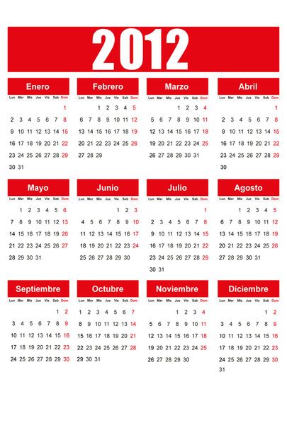 20120 kalendarz - Wektor, obraz