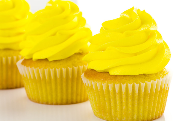 Cupcakes with bright color icing - Photo, Image