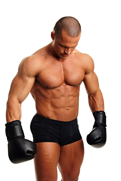 Man with boxer gloves - Foto, imagen