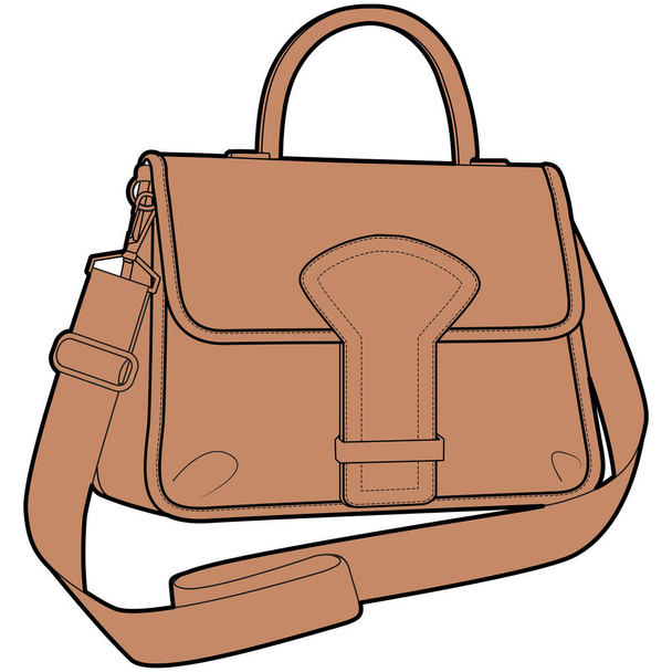 Elle çizilmiş bir çanta, vektör illüstrasyonu  - Vektör, Görsel