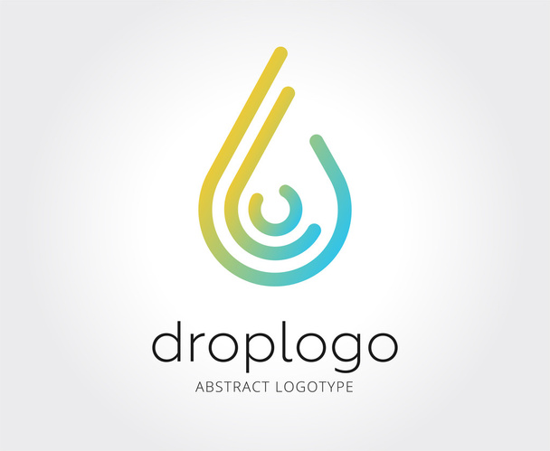 Abstract water drop logo - Vector, Image