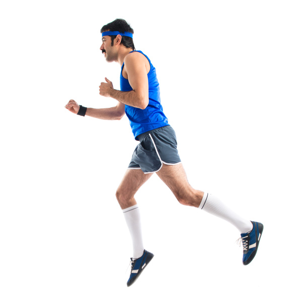 Vintage runner running fast  - Photo, Image