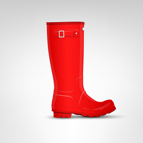 Red   rubber boot - Vector, Image