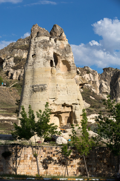 a sziklaalakzatok a Göreme nemzeti parkban. Cappadocia, Törökország - Fotó, kép