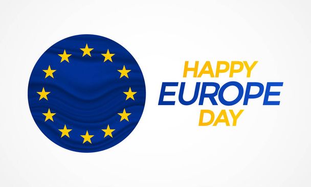 Az Európa-napot minden évben május 9-én ünneplik, hogy Európa-szerte megünnepeljék a békét és az egységet. Vektorillusztráció - Vektor, kép