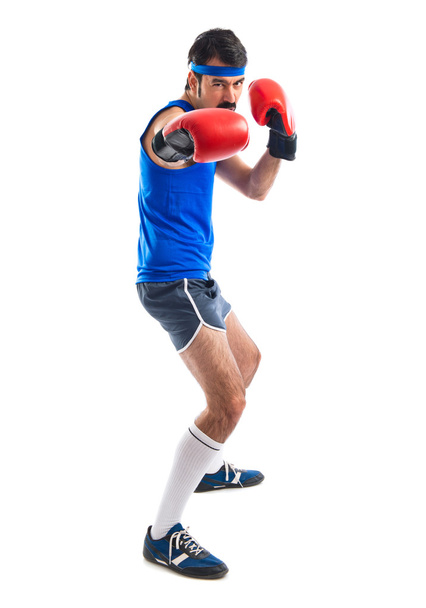 sportman with boxing gloves  - Фото, изображение