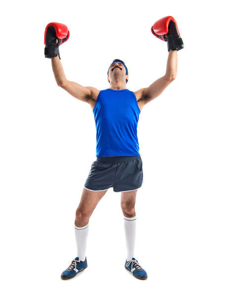 sportman with boxing gloves  - Foto, Imagem