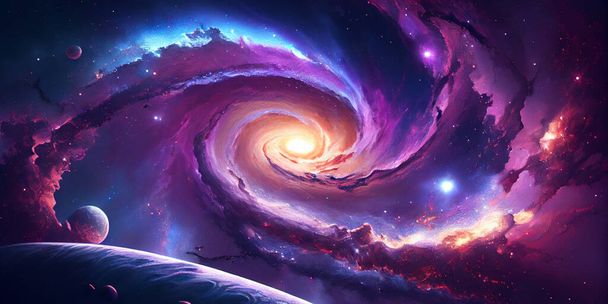 Campo estelar espacial profundo. universo com estrelas e galáxias. elementos desta imagem fornecidos por nasa - Foto, Imagem