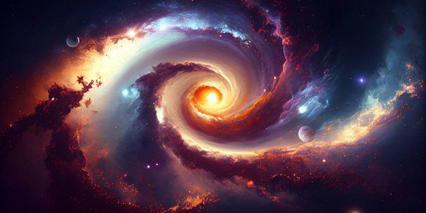 Spiraaligalaksi ulkoavaruudessa. Elementit tämän kuvan kalustettu NASA
. - Valokuva, kuva