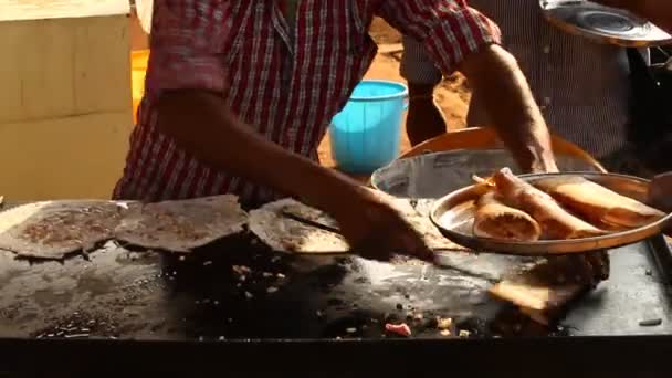 Südindisches Frühstück Dosa - Filmmaterial, Video
