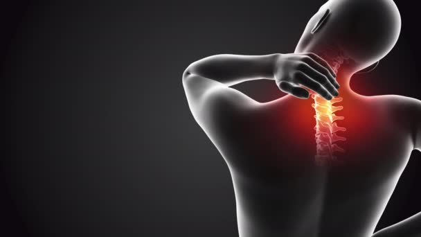 Člověk má bolesti v krku - Záběry, video