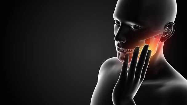 Human having pain in Jaw - Photo, Image