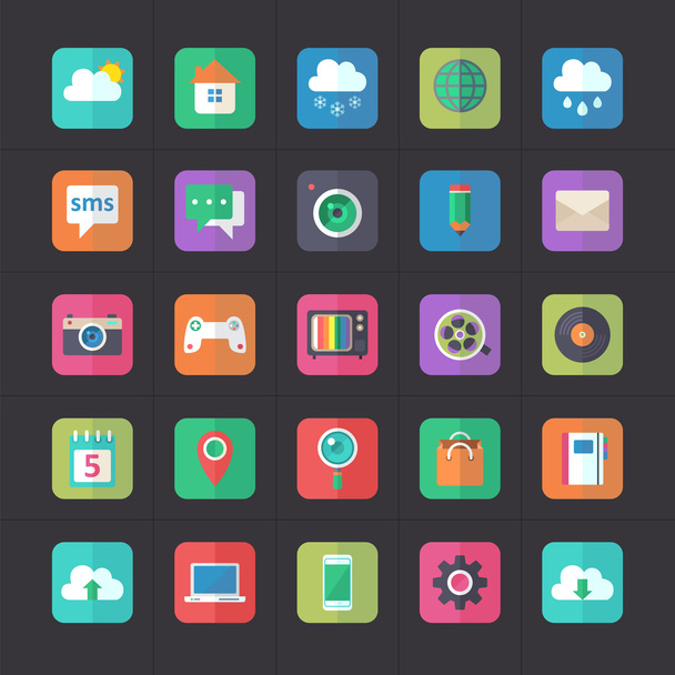 Flat icons - Vector, Image