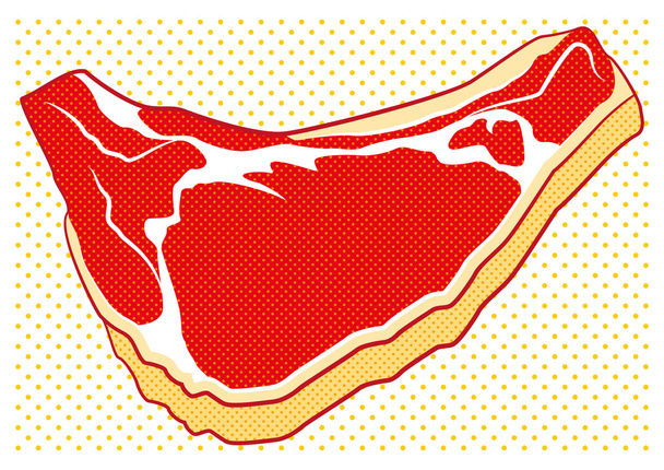 Steaks pop art style - Vector, Image