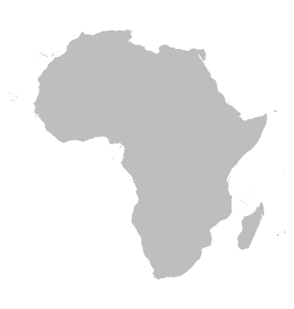 Cinza mapa de África
 - Vetor, Imagem