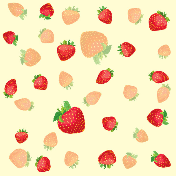 Red strawberries pattern - Vector, Image