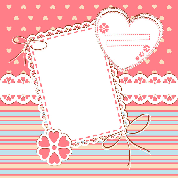 Scrap template with blank space for your photos or text - Vector, Imagen