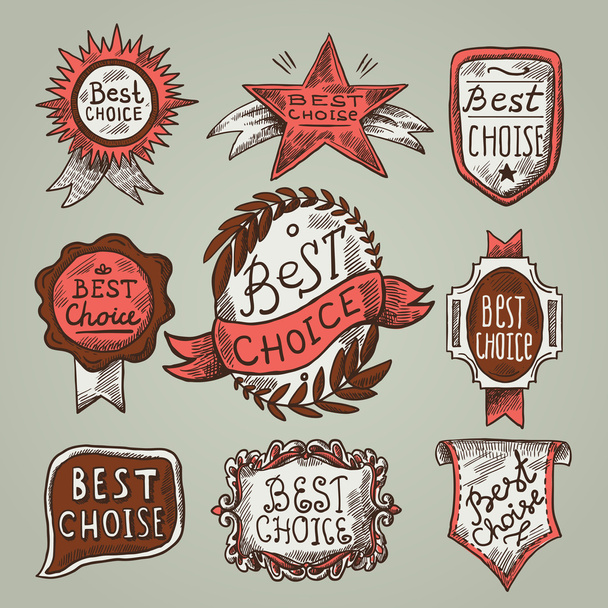 Best Choice Labels - Wektor, obraz
