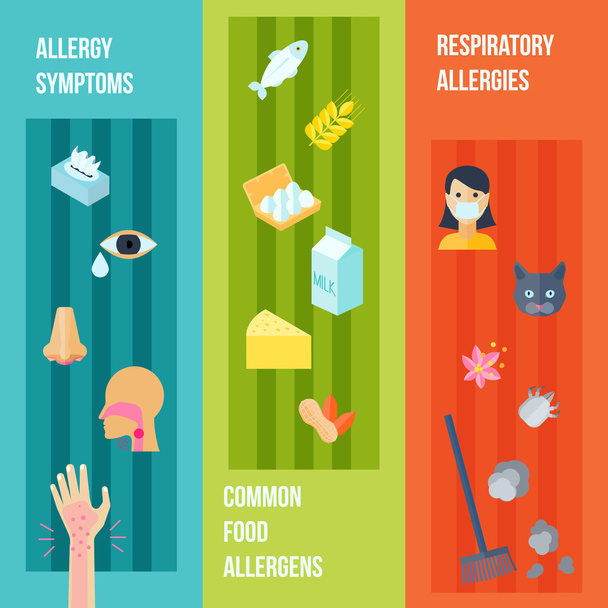 Set di banner per allergie
 - Vettoriali, immagini