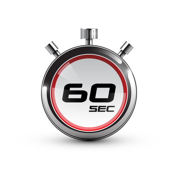 Timer-Symbol 60 sec - Vektor, Bild