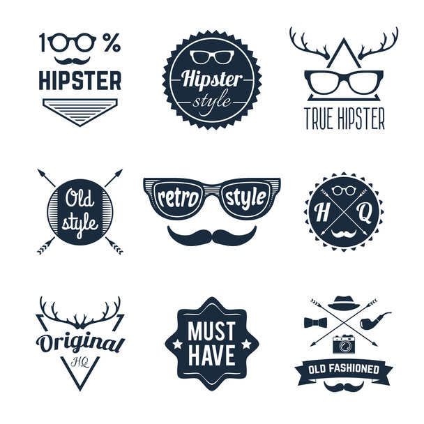 conjunto de etiquetas hipster
 - Vetor, Imagem