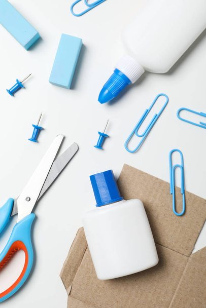 Concept of different office stationery with glue - Fotó, kép