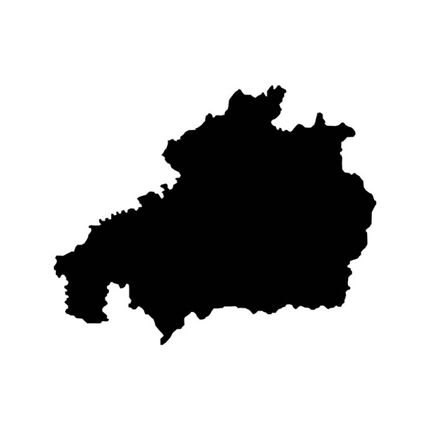 Castelo Branco Map, District of Portugal. Vector Illustration. - Vector, Image