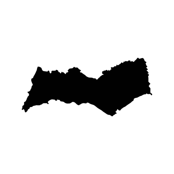Faro Map, περιφέρεια Πορτογαλίας. Εικονογράφηση διανύσματος. - Διάνυσμα, εικόνα