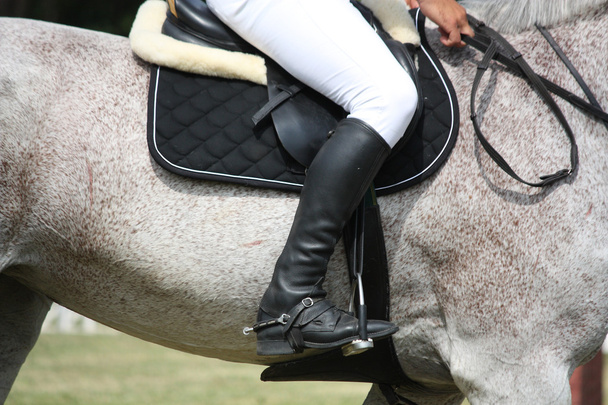Zblízka sportovce sedí na koni - Fotografie, Obrázek