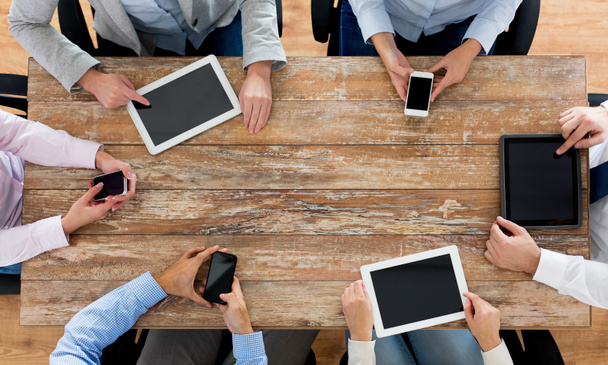 business team with smartphones and tablet pc - Photo, Image