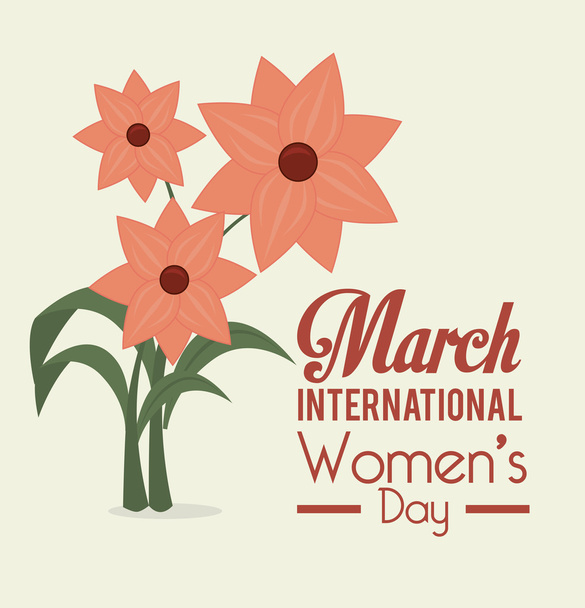 Womens day card design - Vector, afbeelding