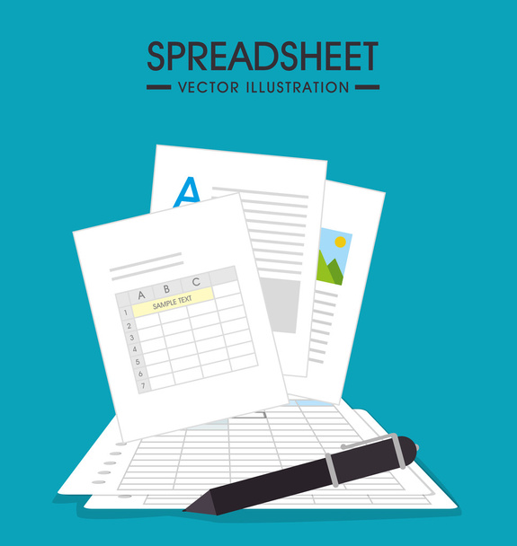 Spreadsheet design - Vector, Image