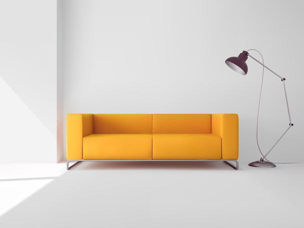 sala de estar con sofá - Vector, Imagen
