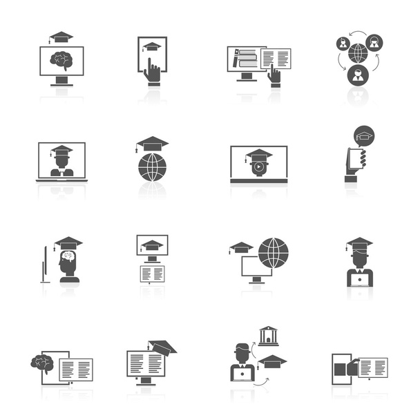 icônes d'éducation en ligne - Vecteur, image