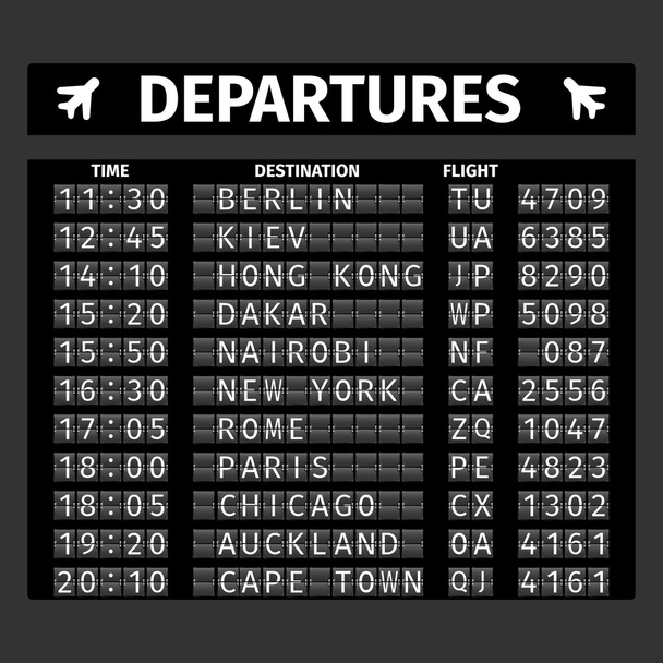 Airport Departure Board - Vector, Image