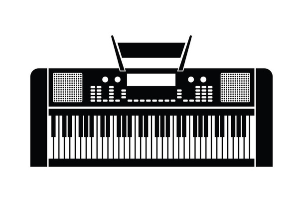Egyszerű harmónia zongora kulcs és modern szintetikus design elszigetelt - Vektor, kép