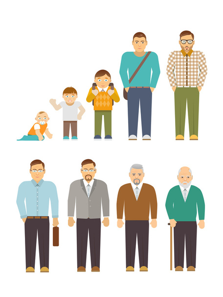 Мужчины поколения плоские
 - Вектор,изображение