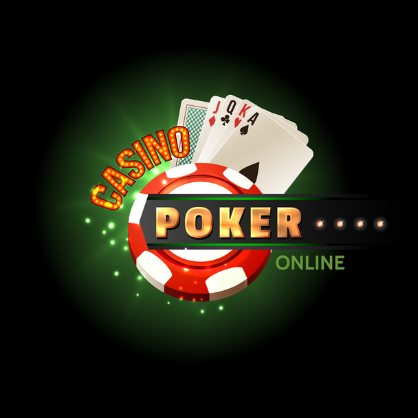 Casino poker online poster - Vector, imagen